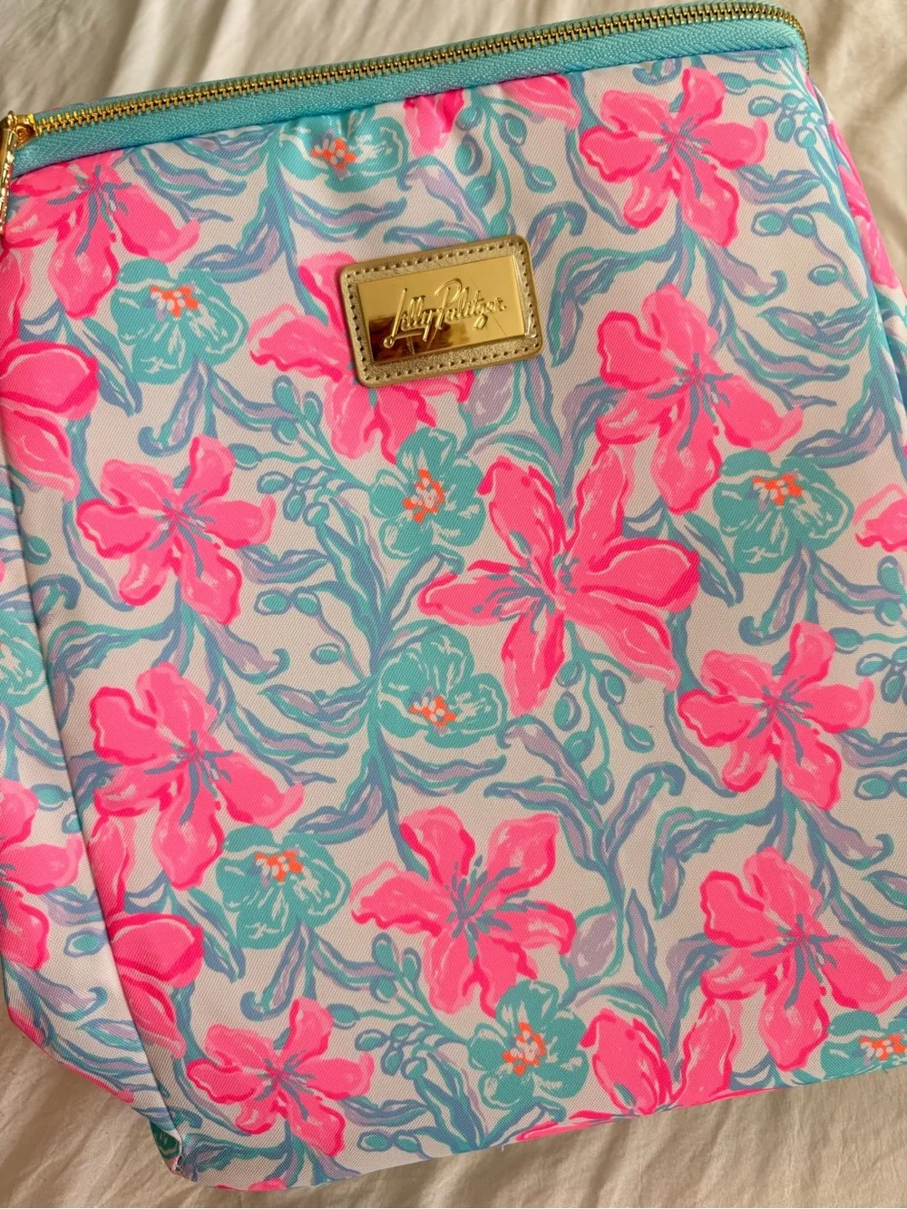 Lilly Pulitzer Blue Pink Floral Tote Bag MWT